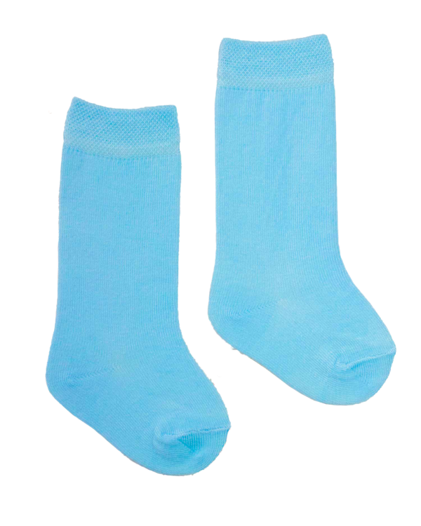 Calza cotone biologico azzurro_BB516 Nuvole