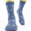 Calza cotone biologico ombrelli azzurro_UK260 Ombri