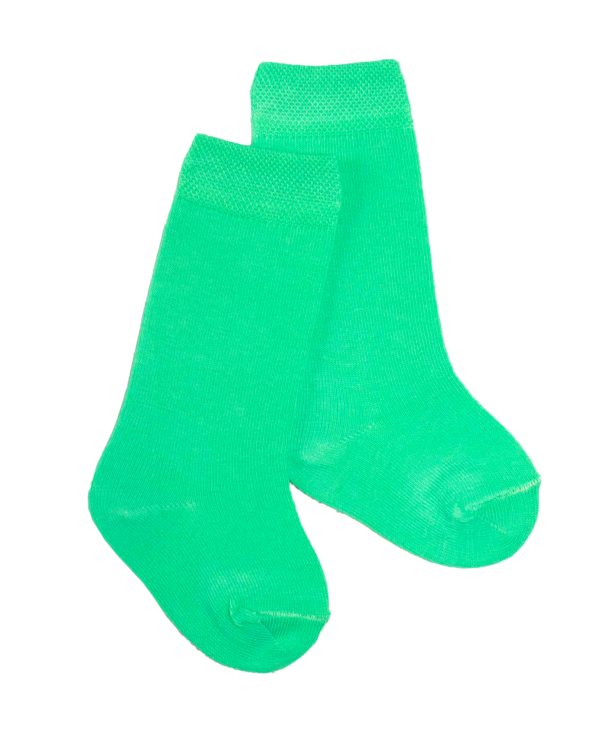 Calza cotone biologico verde_BB516 Nuvole