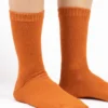 Calza-lana-merino-corto-arancio_DC121 Wooly