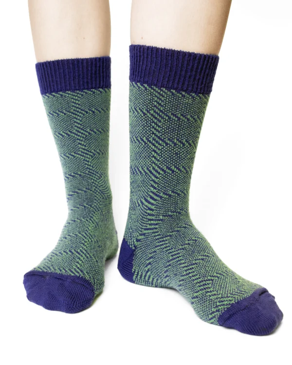 Calza-lana-merino-corto-tartan-blu_UC227 Haldor