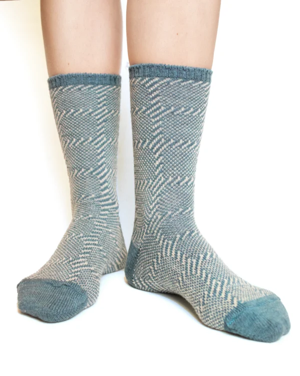 Calza-lana-merino-corto-tartan-spiga-jeans_DC230 PouleWhisper