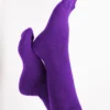 Calza-lana-merino-corto-viola_DC121 Wooly