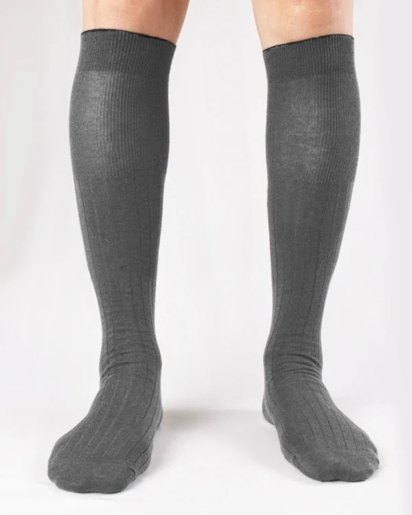 Calza-lana-merino-gambaletto-grigio_UL226 Rouen