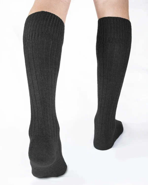 Calza-lana-merino-gambaletto-nero_UL79 Navos