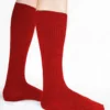 Calza-lana-merino-gambaletto-rosso_UL79 Navos