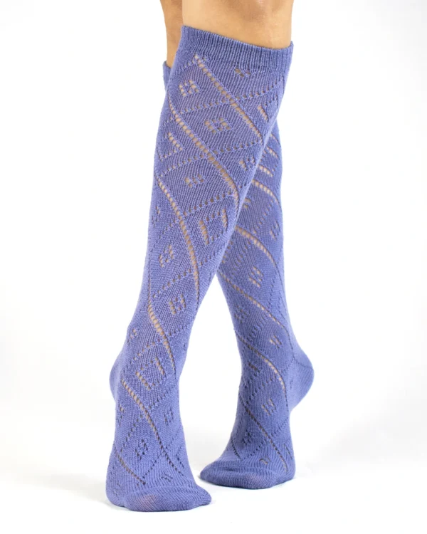 Calza-lana-merino-gambaletto-traforato-indaco_TR24 Ermione