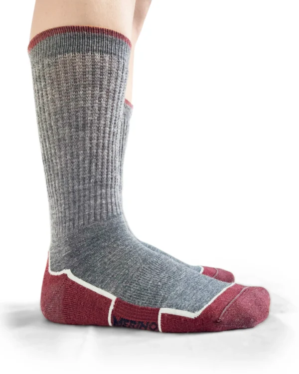 Calza-sportiva-lana-merino-corto-antracite e bordeaux_UT30 Termotecnica